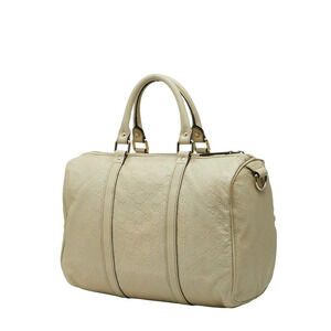 Gucci ssima Handbag White Leather Boston White